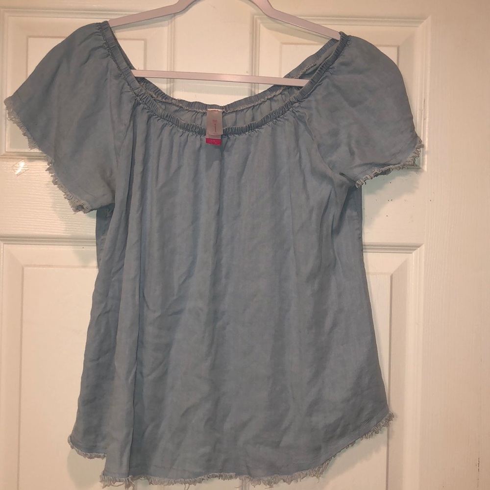 blue jean style top